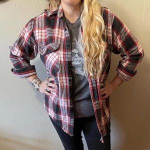 Vintage 90’s Heavyweight Cotton Plaid Flannel Button Down Shirt